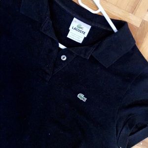 Authentic women’s Lacoste black polo